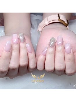 ヘブン ネイル 鶯谷(HEAVEN Nail)/ピンクミラーネイル