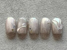 光沢ミラー　ホワイトベージュ