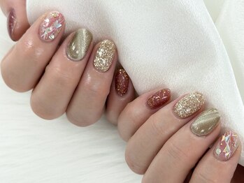 ディーネイル 池袋(D-nail)/【森】ニュアンス×蝶々ネイル