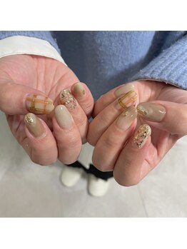 ロクサンサン(633)/チェック×ラメ