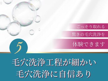 シャルトルズ 広島八丁堀店/５．毛穴洗浄工程に自信あり