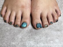 エレガネイル(elega nail)/マグネット×ニュアンスネイル