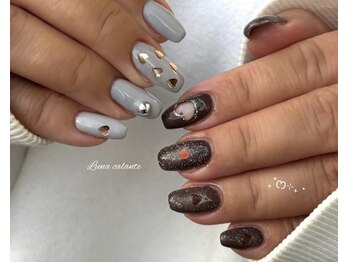 バレンタインネイル