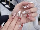 バレンタインネイル