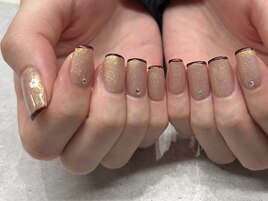 細ライン×極小ストーン