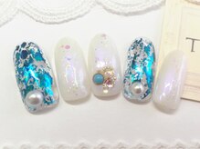 ネイルサロン トリック(Nail Salon TRICK)/ブルーホイルネイル