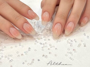 アルシーア(Althea)の写真/【新規オフ無料★ワンカラーラメグラ¥3980!】季節に合ったトレンドネイルからオフィス,シンプルネイルまで