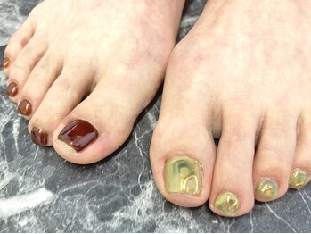 ライトウェーブ 長野駅前店/Footワンカラー×アートネイル♪