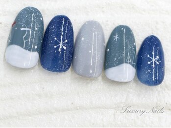 ラグジュアリーネイルズ オオミヤ(Luxury Nails Omiya)/ブルー*冬アート