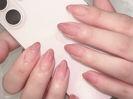 うさぎネイル風ミルキーグラデ