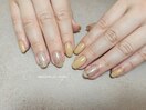 イエローベージュオフィスネイル