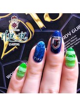 ネイルサロン 阡夜一夜/オーダーメイドサッカー痛ネイル