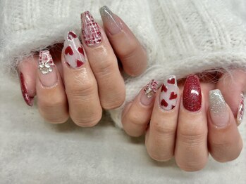 ネイルサロン ドゥ(Nail Salon Doux)/【ラテリア】バレンタインハート