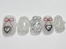 ネイルメゾン 渋谷店(NAIL MAISON)/ガーリーワイヤーリボン￥9000
