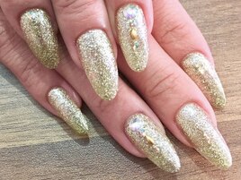 ラメシンプルネイル♪