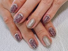 アトリエ グリッター(atelier glitter)/クリアカラーにドット柄