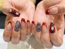 チェックフレンチネイル