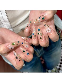 モレリア 心斎橋店(morelia)の写真/【スカルプ長さ出し10本&10本アートやり放題¥14980】個性派/海外流行デザイン/こだわりを思いっ切り形に♪