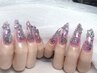 □チップ長さだし■ 選べるベースx10本パーツ付け放題 (新規オフ半額) ¥12800