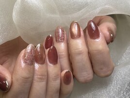 【パラジェル　秋ネイル】