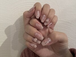 ハートフレンチネイル