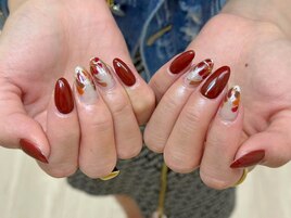 ボルドーネイル￥9980