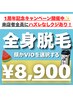【まずはお試し!どこから始めるか迷う方へ】全身脱毛(顔かVIO選択) ¥8,900