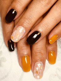 秋カラーネイル