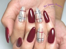 アン ジョーヌドラゴ/ボルドー☆チェックネイル