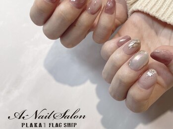 エーネイルサロン プラーカ本店(A-Nail Salon)/ ニュアンスネイル