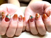 アミュリー ネイル アトリエ(Amury nail atelier)/成人式 着物 和風 くすみカラー