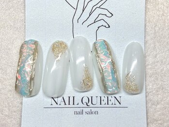 ネイルクイーン(Nail Queen)/ホワイトネイル♪¥8800