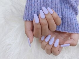 パープルワンカラーネイル