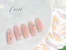 ふんわりチークネイル