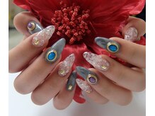 ネイルサロンミキ 横浜(MIKI)/スカルプ定額 ターコイズグレー