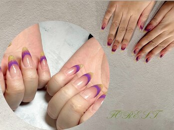 フォレスト(FOREST Hair&Nail)/紫でフレンチグラデ