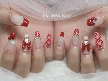 リボン×レースネイル