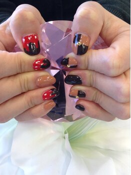 バレンタインネイル