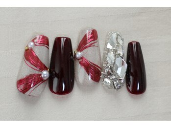 ココネイル/ミラーリボンネイル