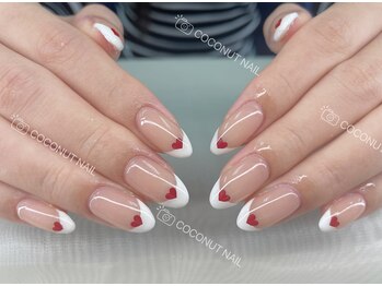 ココナッツネイル/バレンタインネイル