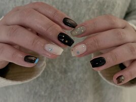 ブルー×ブラウンネイル