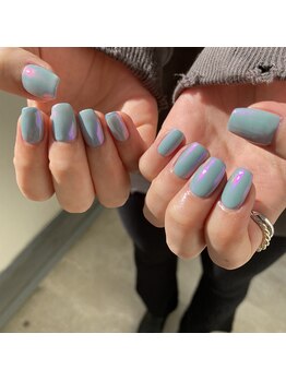 オーロラ ミラーネイル