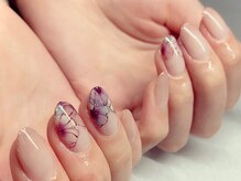 エリーネイル(ellie Nail)/flower/手書き