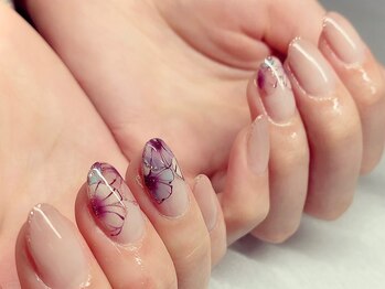 エリーネイル(ellie Nail)/flower/手書き