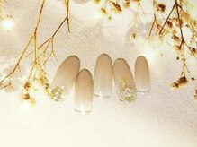 ネイルライフ(NailLife)/グラデ先端ミラーストーン