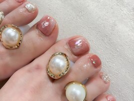 ピンクフットネイル