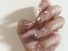 夏ネイル　クリアネイル