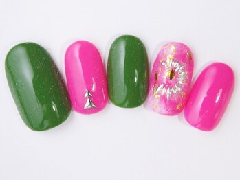 ネイルサロン ドレリッチ 大宮店(drerich)/カーキピンクボヘミアン