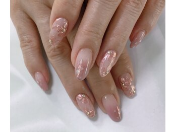 ミラーフラワーネイル