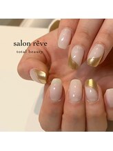 サロンリーベ(salon reve)/シアーホワイト×ゴールドミラー